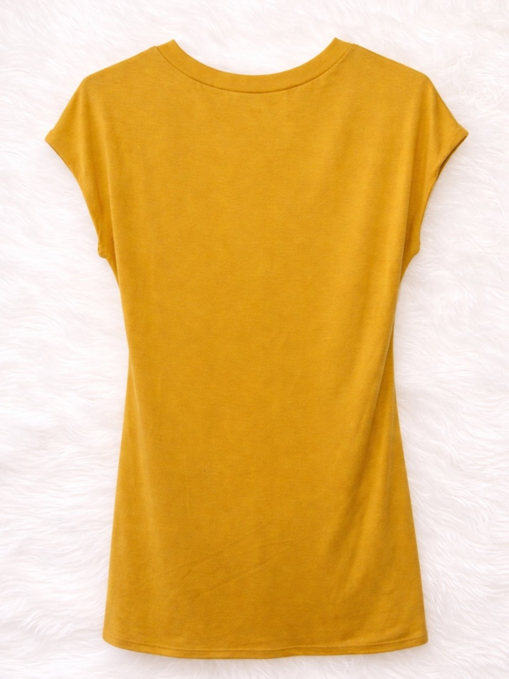 See You Monday Mustard Yellow Tie Waist Dress Small | Side Knot Bodycon Casual - Picture 2 of 3